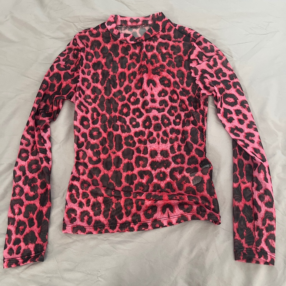 Mesh Mock Neck Shirt